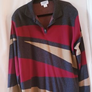 Alfred Dunner multi colored knit top.